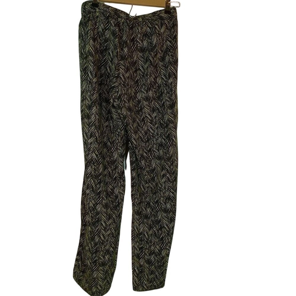 Coldwater Creek Natural Fit Womens Size 8 Small Chevron Print Straight Leg Pants